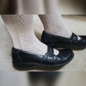Clarks Black Leather Mary Janes Sz 8.5